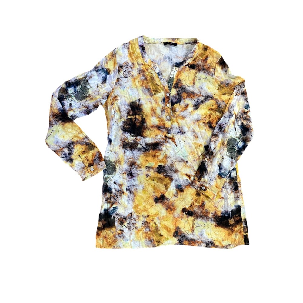 Yest Abstract Print Viscose Tunic Blouse Women's US 10